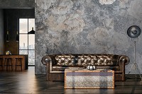 Флизелиновые фотообои красивые 368x254 см Цветы белые розы на старой бетонной стене (14631V8)+клей