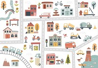 Флизелиновые фотообои 368x254 см В детскую для мальчиков дорожный город с машинками (14632V8)+клей - вид 1 миниатюра