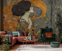 Флизелиновые фотообои девушка 254x184 см Подражание рисунку женщина Климта (14657V4)+клей