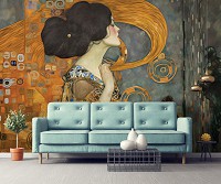 Флизелиновые фотообои с девушками 368x254 см Подражание рисунку женщина Климта (14657V8)+клей