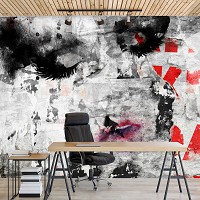 Флизелиновые фотообои лицо девушки 254x184 см Отпечаток макияжа на стене под штукатурку (14679V4) +клей