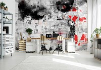 Флизелиновые фотообои лицо девушки 312x219 см Отпечаток макияжа на стене под штукатурку (14679VEXXL) +клей