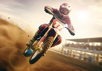 Флізелінові дитячі 3д фотошпалери для хлопчиків 520x318 см Мотоцикл у момент швидкості на світлому фоні (14710VEXXXXXL) +клей - вид 1 мініатюра