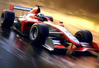 Флізелінові дитячі 3д фотошпалери для хлопчиків 520x318 см Машина Формула-1 у моменті найбільшої швидкості (14712VEXXXXXL) +клей - вид 1 мініатюра