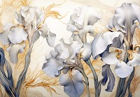 Флізелінові фотошпалери в коридор 460x300 см Елегантні світлі квіти на сонячному тлі (14734V12) +клей - вид 1 мініатюра