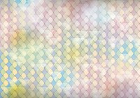 Готовые флизелиновые фотообои 312x219 см Геометрический разноцветный декор (1474VEXXL)+клей