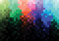 Готовые флизелиновые фотообои 368x254 см Разноцветные пиксели (1483V8)+клей