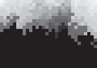 Флизелиновые фотообои 312x219 см Черно-белые пиксели (1485VEXXL)+клей