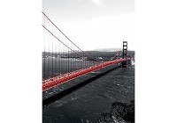 Флизелиновые фотообои города 206x275 см Архитектура Мост Золотые Ворота США (154VEA)+клей