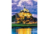 Природа флизелиновые фотообои 184x254 см Вид на остров-крепость Мон-Сен-Мишель (1616V4A)+клей