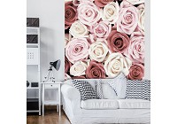 3д флизелиновые фотообои 206x275 см Цветы - много роз (1629VEA)+клей