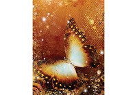 Флизелиновые фотообои в спальню 206x275 см Бабочка на коричневом фоне (173VEA)+клей