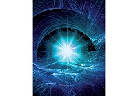 Флизелиновые фотообои космос 206x275 см Синяя абстрактная сверхновая звезда (180VEA)+клей