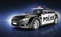 Флізелінові фотошпалери до зали 3Д Транспорт Авто 254x184 см Поліцейська машина (1925V4)+клей - вид 1 мініатюра