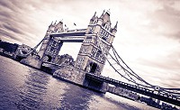 Флизелиновые фотообои прихожая 254x184 см Тауэрский мост в Лондоне (197V4)+клей