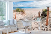 Флізелінові фотошпалери Пейзаж Пляж Море Природа 312x219 см 3Д Доріжка на березі океану (1998VEXXL)+клей - вид 7 мініатюра