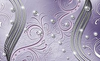 Флизелиновые фотообои фото 254x184 см Бриллианты на светло фиолетовом фоне (2012V4)+клей