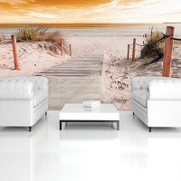 Флізелінові 3Д фотошпалери для спальні 312x219 см Пляж вихід до моря (2020VEXXL)+клей - вид 8 мініатюра