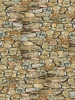 Флізелінові фотошпалери у вітальню з каміном 206x275 см Коричнева стіна під камінь (20401VEA) +клей - вид 1 мініатюра