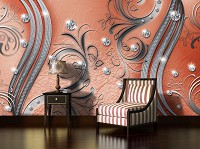 Флізелінові фотошпалери абстракція 312x219 см Сучасний декор з діамантами (2048VEXXL)+клей - вид 5 мініатюра