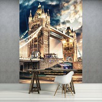 Флизелиновые фотообои для гостиной комнаты фото 206x275 см Тауэрский мост (20941VEA) +клей