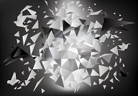 Флизелиновые фотообои 312x219 см 3Д Оригами - птицы (2209VEXXL)+клей