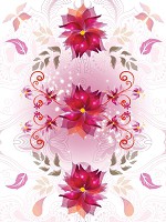 Красивые флизелиновые фотообои на кухню 206x275 см Три больших цветка на светлом фоне (2239VEA)+клей