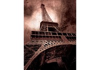 3д флизелиновые фотообои в зал 184x254 см Эйфелева башня в Париже (223V4A)+клей