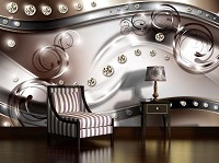 Флизелиновые 3Д фотообои абстракция 368х254 см Диамантовые узоры (2269V8)+клей