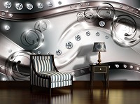 Флизелиновые фотообои фото 416x254 см 3Д Диамантовые узоры (2272VEXXXL)+клей