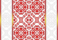 Флізелінові фотошпалери для кухні 254x184 см Червона вишиванка (2289V4)+клей - вид 1 мініатюра