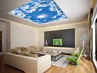 Флізелінові фотошпалери в коридор на стелю 254x184 см Небо - хмари та сонце (2305V4)+клей - вид 9 мініатюра