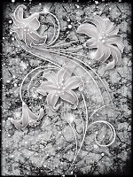 Флизелиновые фотообои в интерьере 184x254 см Цветы на черно-белой стене (2341V4A)+клей - вид 1 миниатюра