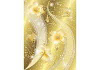 Флизелиновые фотообои на кухню 184x254 см Желтые цветы (2342V4A)+клей