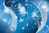 Красивые флизелиновые фотообои на кухню 368x254 см Цветы лилии на синем фоне (2363V8)+клей