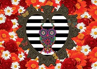 Флизелиновые фотообои 254x184 см Цветы и сова (2386V4)+клей