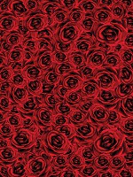 Красивые флизелиновые фотообои на кухню 184x254 см Красно-черные розы (2390V4A)+клей