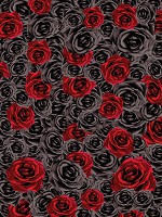 Флизелиновые фотообои для спальни 206x275 см Черно-красные розы (2391VEA)+клей