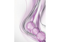 Флизелиновые фотообои круги 206x275 см Абстрактные волны и розовые шары (2394VEA)+клей