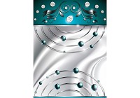 Флизелиновые фотообои 206x275 см Бриллианты и шары на темно-бирюзовом и белом фоне (2432VEA)+клей