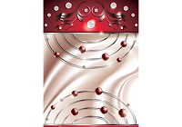 Абстрактные флизелиновые фотообои на стену 206x275 см Бриллианты и шары на красном и белом фоне (2433VEA)+клей