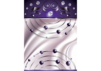 Флизелиновые фотообои в зал 206x275 см Бриллианты и шары на фиолетовом и белом фоне (2435VEA)+клей