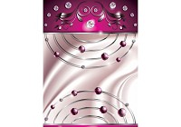 Красивые флизелиновые фотообои на кухню 206x275 см Бриллианты и шары на темно-розовом и белом фоне (2436VEA)+клей