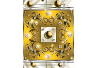 Популярные флизелиновые фотообои 206x275 см Шары и бриллианты на желтом и сером фоне (2439VEA)+клей