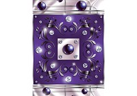 Флизелиновые фотообои в зал 206x275 см Шары и бриллианты на фиолетовом и сером фоне (2440VEA)+клей