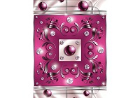 Флизелиновые фотообои 184x254 см Шары и бриллианты на темно-розовом и сером фоне (2441V4A)+клей