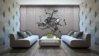 Готовые флизелиновые фотообои 312x219 см 3D Серая жидкость в невесомости (2801VEXXL)+клей