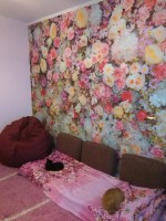 Обои фото 368x254 см 3д стена усыпанная мелкими цветами (3102P8)+клей - вид 6 миниатюра