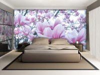 Флизелиновые фотообои 368x254 см 3Д Магнолии цветут (1619V8)+клей