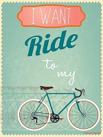 Флизелиновые фотообои красивые 206x275 см Велосипед (2461VEA)+клей